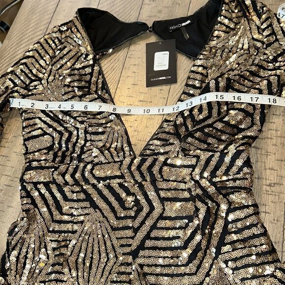 WOW 🤩 NWT Flashy Ways Romper by Fashion Nova. Dance 🪩 💃 🌙 Away! - Picture 14 of 16